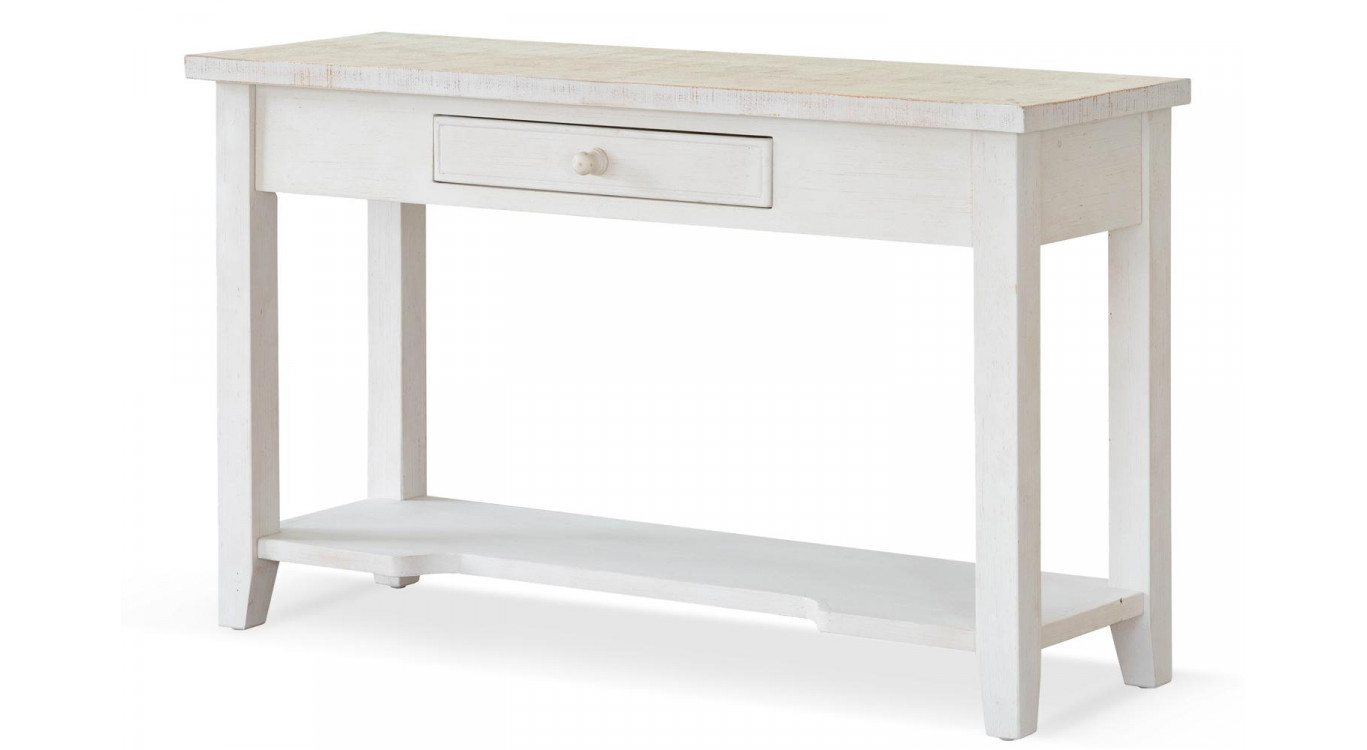 Console 1 Tiroir Bois Blanc 120x41.5x78cm