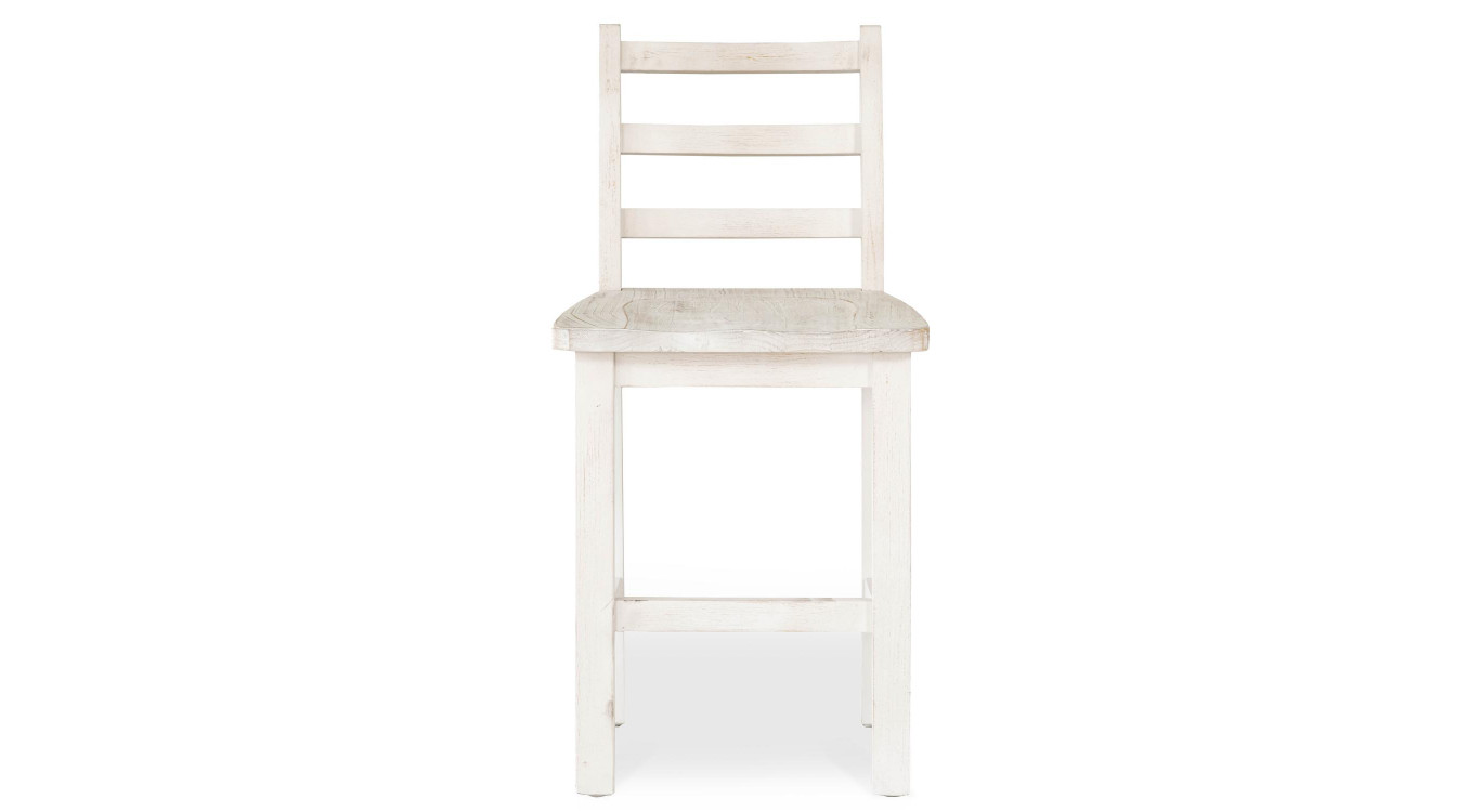 Lot de 2 Chaises Hautes Bois Blanc 47x51x95cm