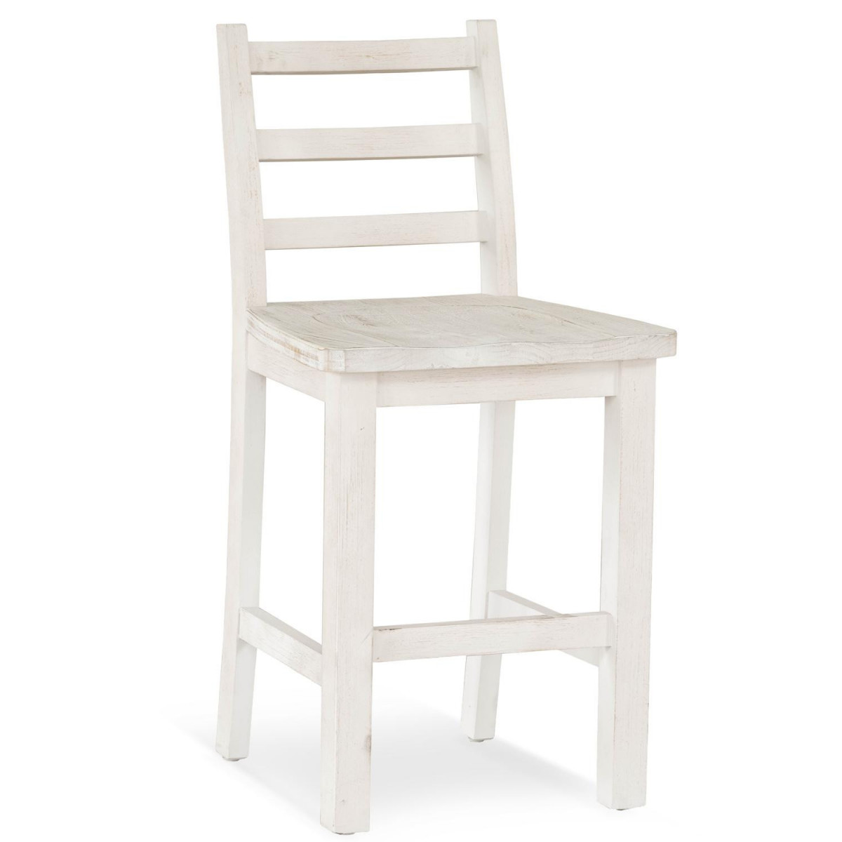 Lot de 2 Chaises Hautes Bois Blanc 47x51x95cm