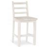 Lot de 2 Chaises Hautes Bois Blanc 47x51x95cm