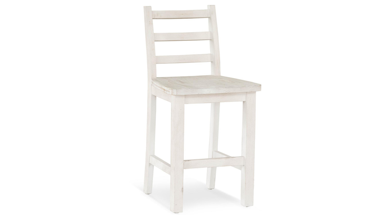 Lot de 2 Chaises Hautes Bois Blanc 47x51x95cm