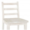 Lot de 2 Chaises Hautes Bois Blanc 47x51x95cm