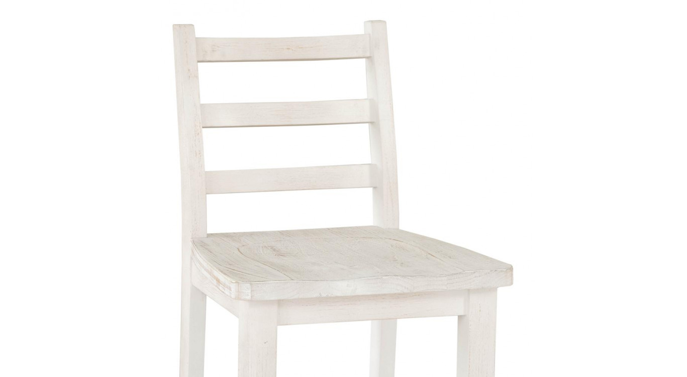 Lot de 2 Chaises Hautes Bois Blanc 47x51x95cm