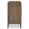 Sideboard mit 3 Schubladen Holz Metall Braun 157.5x45x81cm