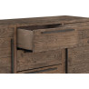 Sideboard mit 3 Schubladen Holz Metall Braun 157.5x45x81cm