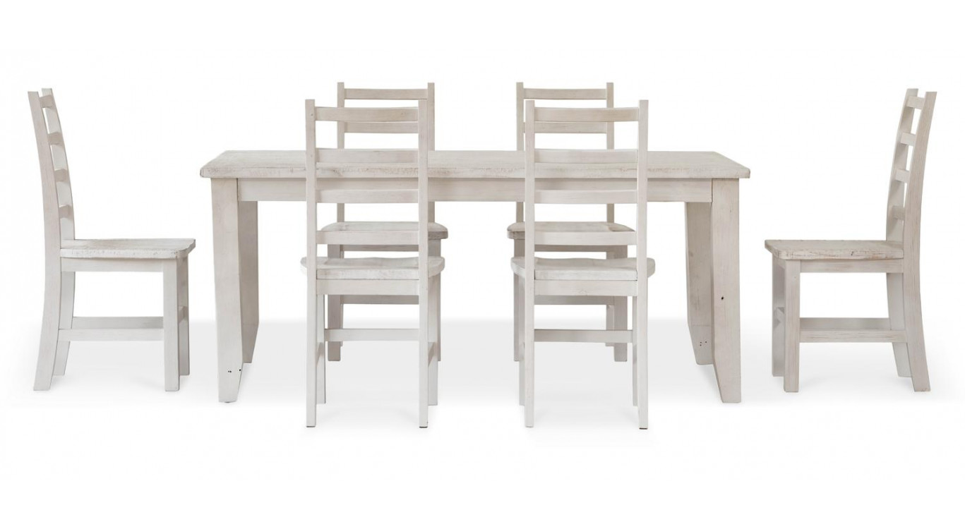 Table à Manger Bois Blanc 180x105x77.5cm