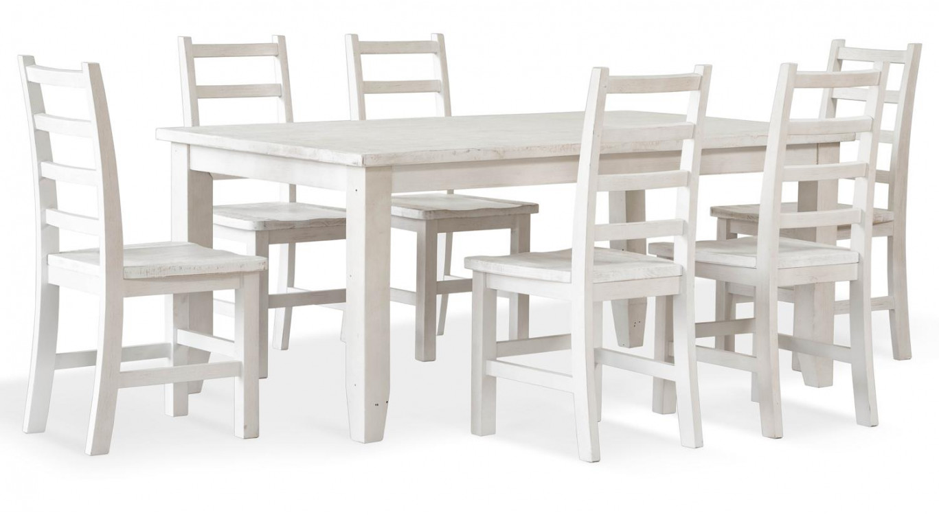 Table à Manger Bois Blanc 180x105x77.5cm