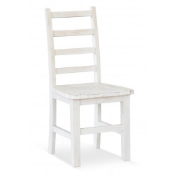 Lot de 2 Chaises Bois Blanc 47x54x101.5cm