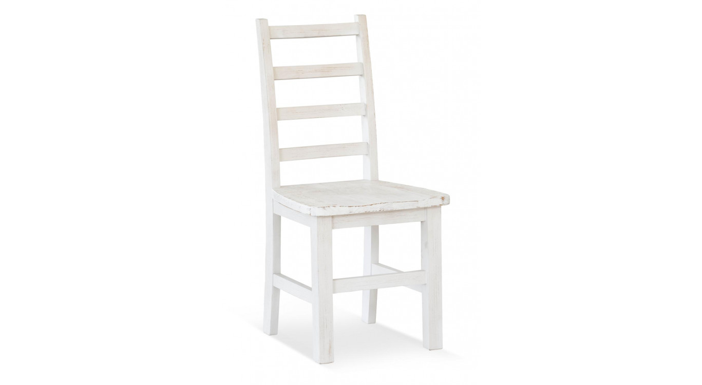 Lot de 2 Chaises Bois Blanc 47x54x101.5cm