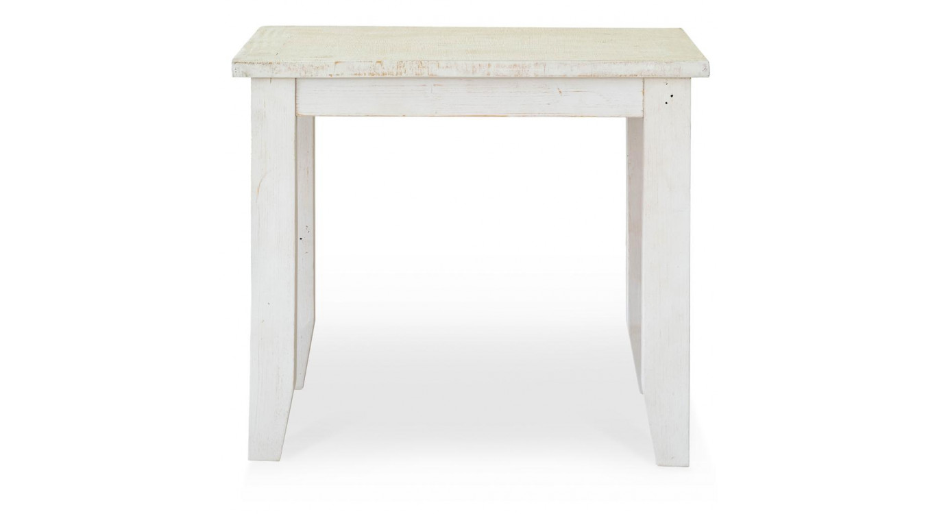 Table à Manger Bois Blanc 90x90x77.5cm