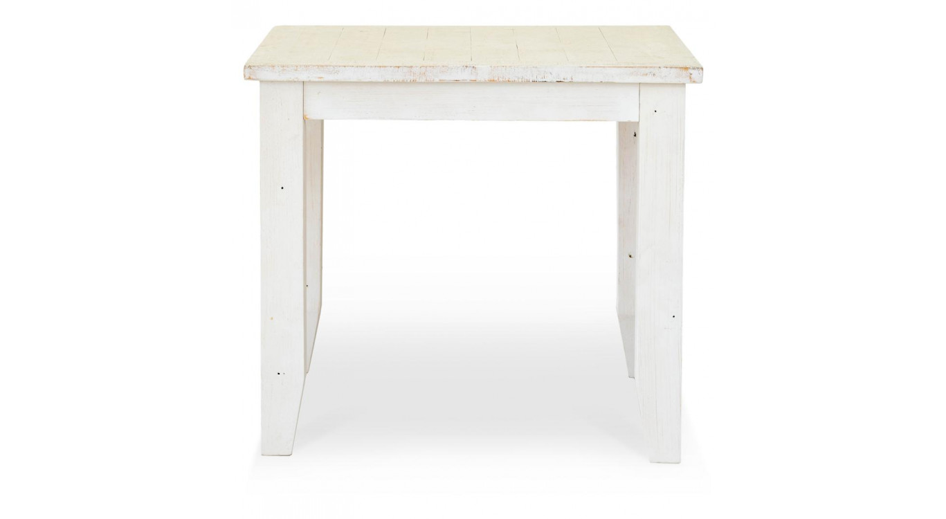 Table à Manger Bois Blanc 90x90x77.5cm