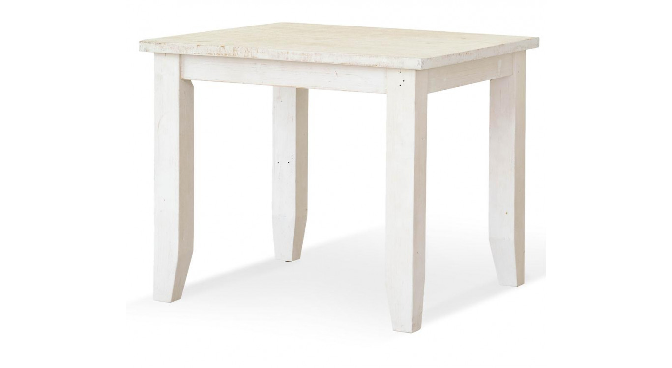 Table à Manger Bois Blanc 90x90x77.5cm