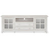 Meuble TV 2 Tiroirs Bois Blanc 180x45x65cm