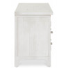 Meuble TV 2 Tiroirs Bois Blanc 180x45x65cm