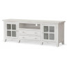 Meuble TV 2 Tiroirs Bois Blanc 180x45x65cm