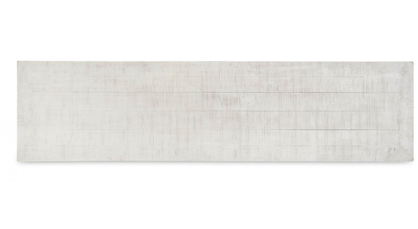 Meuble TV 2 Tiroirs Bois Blanc 180x45x65cm