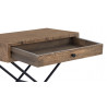 Konsole 1 Schublade Holz Metall Braun 75x40x65cm