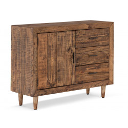 Buffet 3 Tiroirs Bois Marron 110x40x85cm