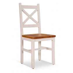 2er-Set Holzstühle Weiß 47x46.5x102cm