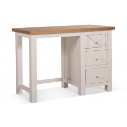 Bureau 3 Tiroirs Bois Blanc 110x50x75cm