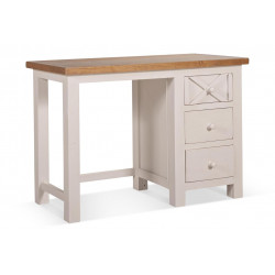 Schreibtisch 3 Schubladen Holz Weiß 110x50x75cm