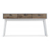 Console 3 Tiroirs Bois Blanc 140x35x75cm