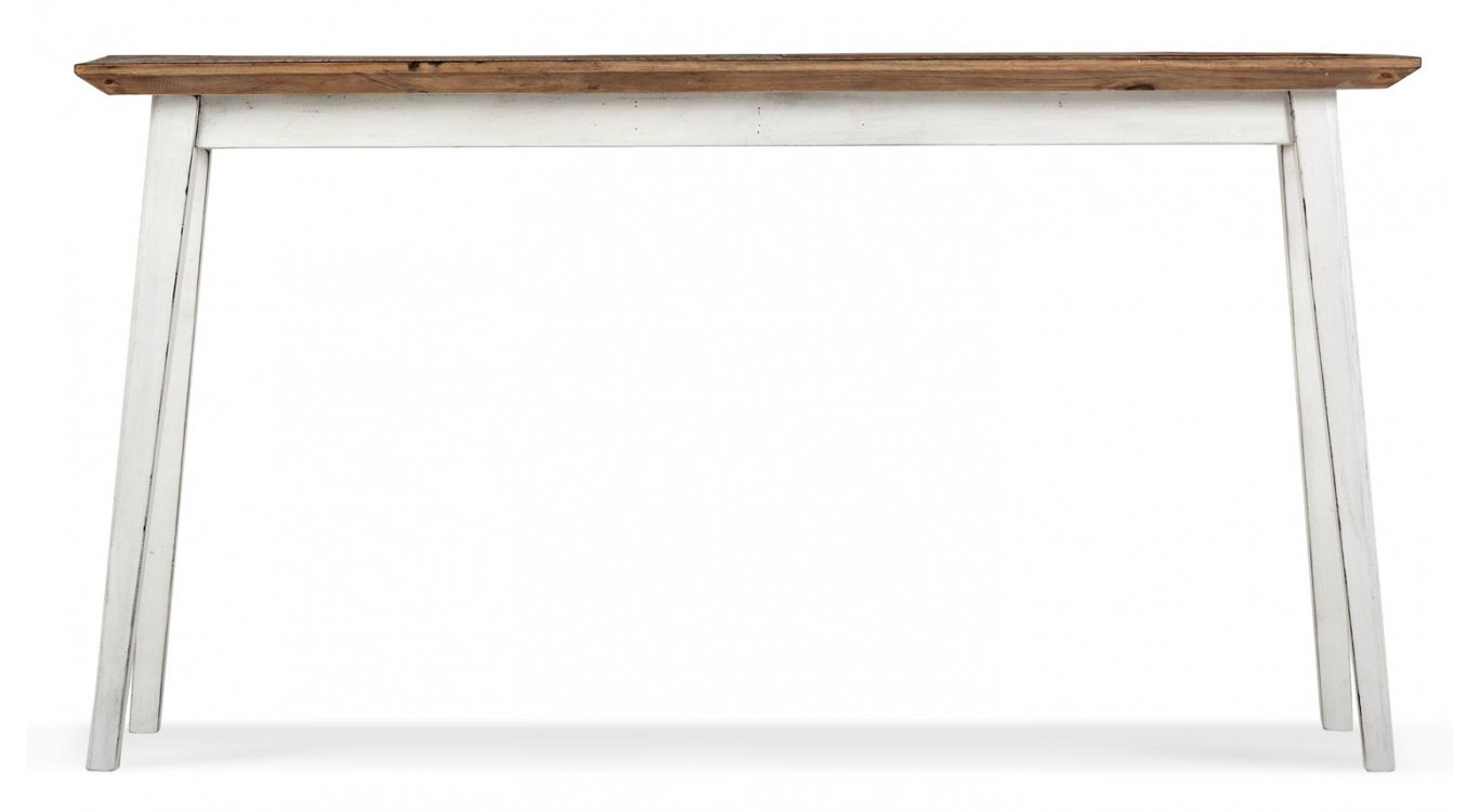 Console Bois Blanc 140x35x75cm