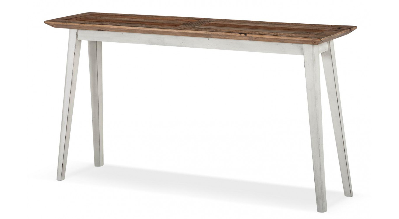 Console Bois Blanc 140x35x75cm