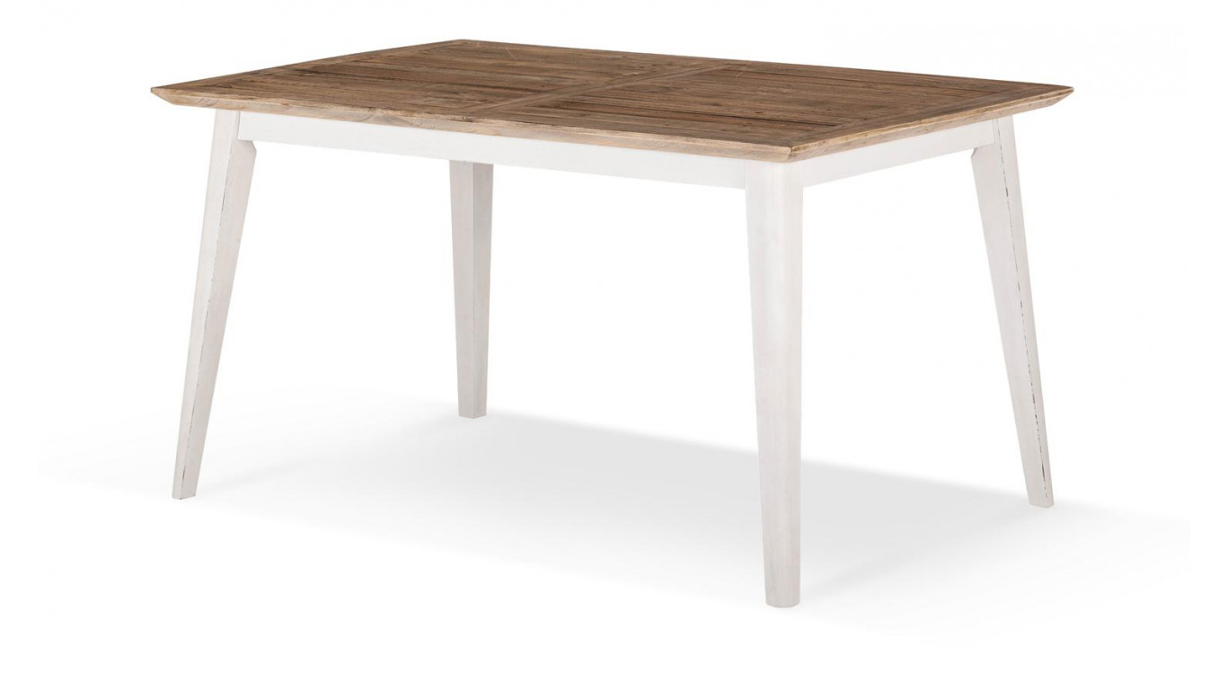 Table à Manger Bois Blanc 140x90x77cm