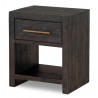 Table De Chevet 1 Tiroir Bois Marron 55x45x65cm