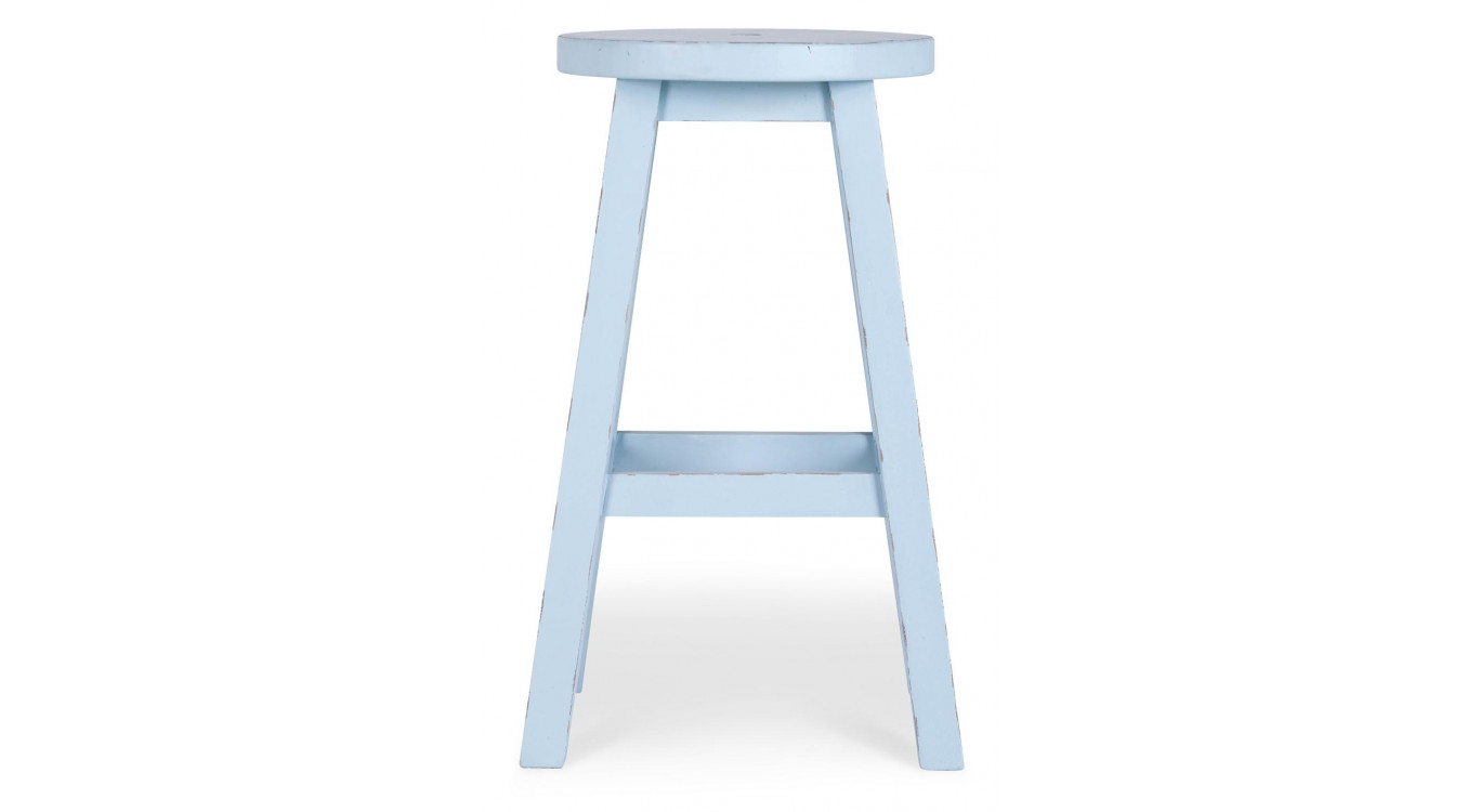 Holzhocker Blau 40x40x65cm