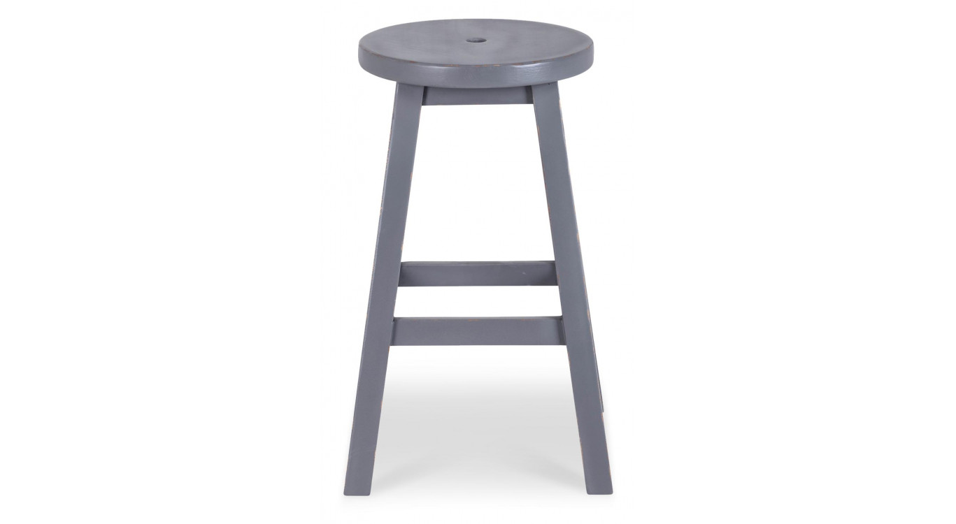 Tabouret Bois Gris 40x40x65cm