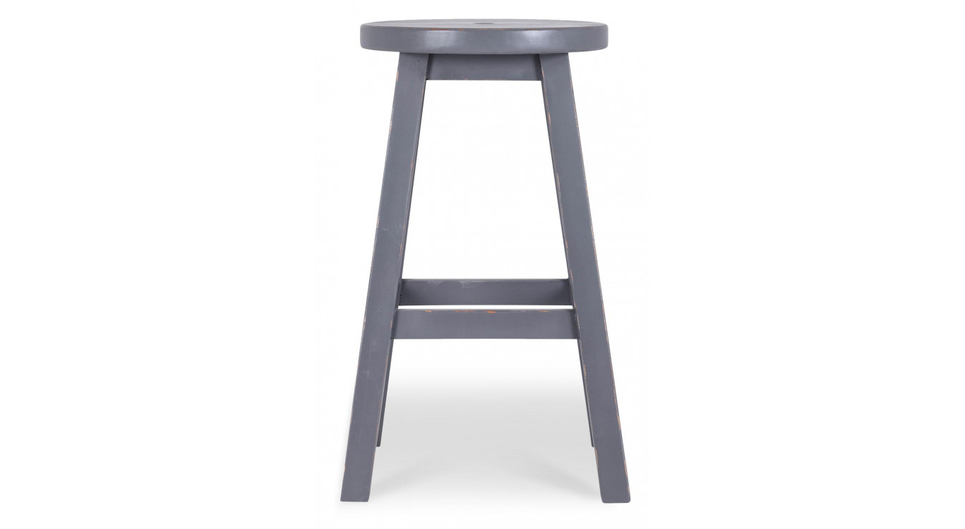 Tabouret Bois Gris 40x40x65cm