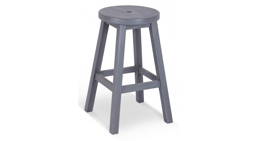 Tabouret Bois Gris 40x40x65cm