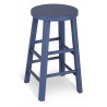 Tabouret Bois Bleu 37x37x65cm