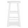 Tabouret Bois Blanc 37x37x65cm