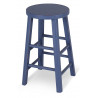 Tabouret Bois Bleu 37x37x65cm