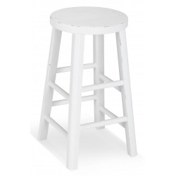 Tabouret Bois Blanc 37x37x65cm