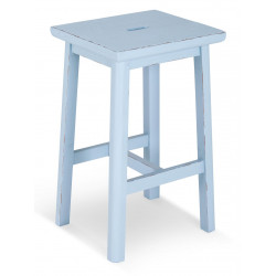 Holzhocker Blau 40x35x65cm