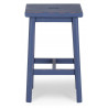 Tabouret Bois Bleu 40x35x65cm