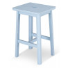 Tabouret Bois Bleu 40x35x65cm