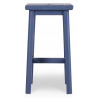 Tabouret Bois Bleu 40x35x65cm