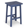 Tabouret Bois Bleu 40x35x65cm