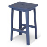 Tabouret Bois Bleu 40x35x65cm