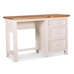 Bureau 3 Tiroirs Bois Blanc 120x50x81cm