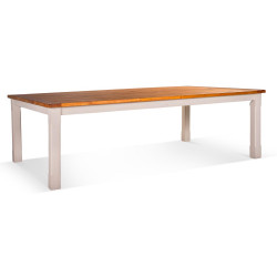 Table à Manger Bois Blanc 250x150x77.5cm