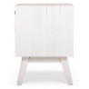 Table De Chevet 1 Tiroir Bois Blanc 50x40x55cm