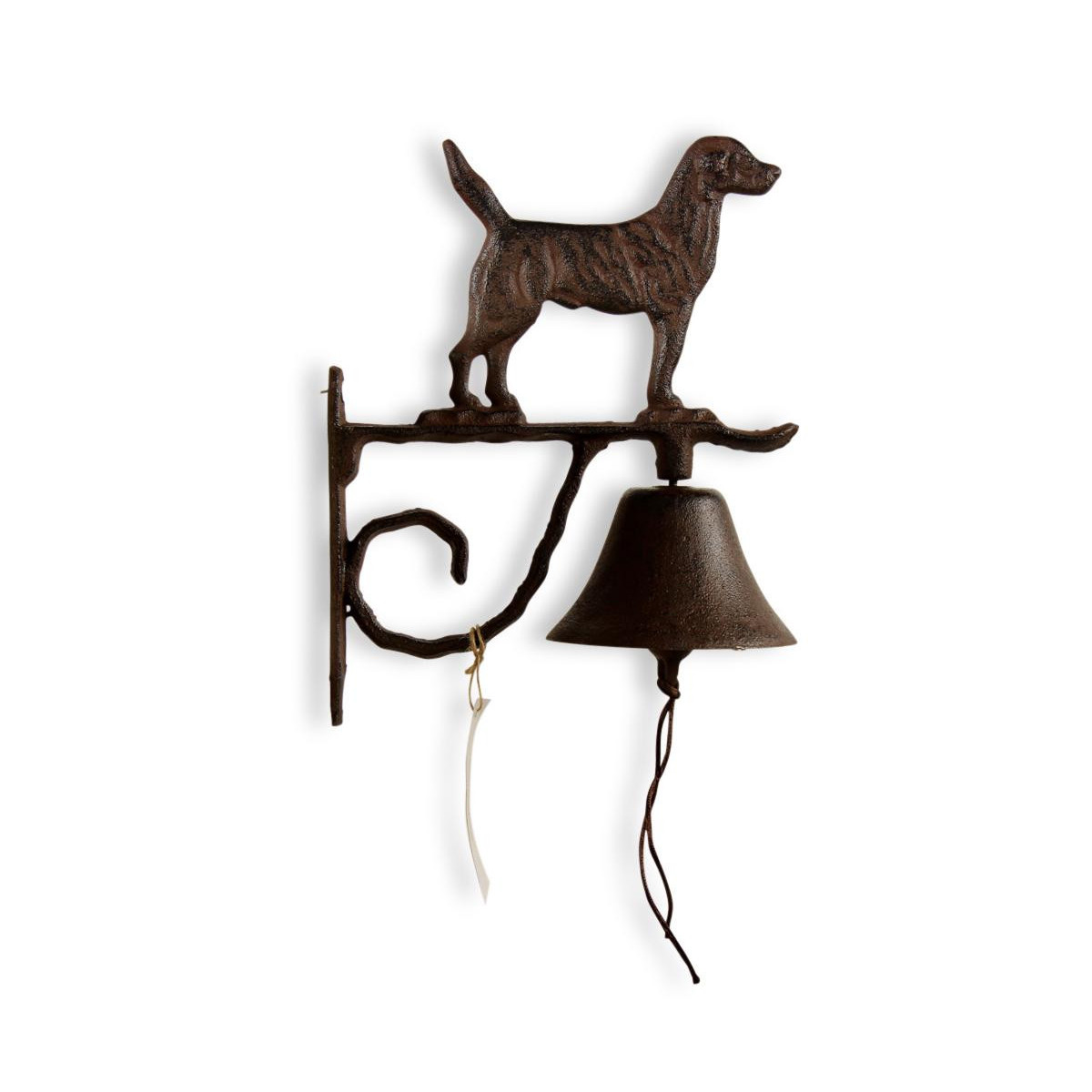 Cloche Chien Fonte Marron 21x11x26cm