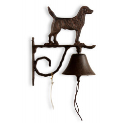 Cloche Chien Fonte Marron 21x11x26cm