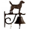 Cloche Chien Fonte Marron 21x11x26cm